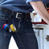 MELOTOUGH Tape Thong Electrical Tape Holder with Trigger Snap Hook for Tool Bag, Tool Pouch, Tool Belt (Blue)