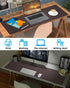 Protector,48"x 17"Desk Leather Desk Pad Mat Large, Mouse Pad, Non-Slip PU Leather Desk Blotter,Waterproof Desk Pad