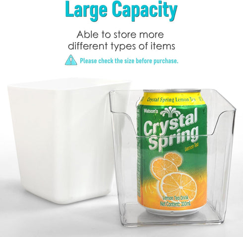 G.CORE Large Pegboard Cups, Grey Peg Board Storage Bin 6 Pack with Hooks for Organization