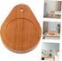 Cabilock Natural Solid Wood Drop-shaped Lamp Base for Desk Light Elegant Nightstand Holder for Home Decor and Office