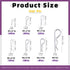 Swpeet 110Pcs 304 Stainless Steel Cotter Pin Hair Pin Hitch Pin R Shape Clips Fastener Fitting Assortment Kit, Multiple Sizes Hair Pins R Clips Fastener Set for Use on Hitch Pin Lock System