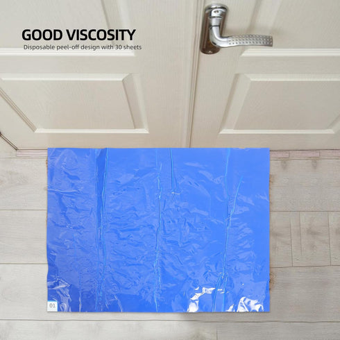 Baluue Sticky Mats, 24''×18'' Cleanroom Tacky Pads, Blue Tacky Mats for Laboratory, Hospital, Office, Home