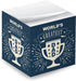 World's Greatest Dad Sticky Note Cube, 2.75" Memo Block, Printed on 4 Sides, Father's Day Blue Modern Design