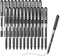 Shuttle Art RollerBall Pens, 25 Pack Black Fine Point 0.5mm Liquid Ink Pens for Writing and Note Taking