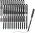 Shuttle Art RollerBall Pens, 25 Pack Black Fine Point 0.5mm Liquid Ink Pens for Writing and Note Taking