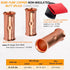 00 Gauge Butt Splice Connectors 10 PCS 2/0 AWG Non-Insulated Butt Connectors,Bare Pure Copper Butt Splice Wire Connector,Heavy Duty Uninsulated Crimp Butt Terminals + 10 PCS 3:1 Heat Shrink Tube