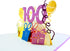iGifts And Cards Happy 100th Birthday 3D Pop Up Greeting Card, Special Occasion, Celebration for Husband, Wife, Friend
