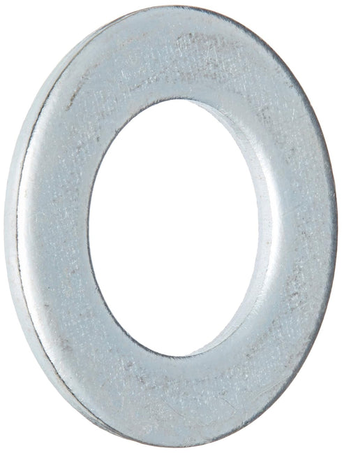Small Parts M6D125A Steel Flat Washer, Zinc Plated Finish, DIN 125, Pack of 100
