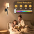 MHSNL 1 Pack Battery Operated Wall Sconces,Crystal Plum Blossom Decor Rechargeable Wall Lights with Detachable