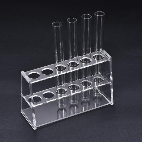 uxcell Acrylic Test Tube Holder Lab Stand Rack, 6 Wells for 25ml Centrifuge Tubes Clear