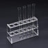 uxcell Acrylic Test Tube Holder Lab Stand Rack, 6 Wells for 25ml Centrifuge Tubes Clear