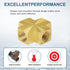 Midanya 1/4 x 1/4 x 1/4 x 1/4 Inch NPT Female Thread Adapter, Cross Pipe Fitting Barstock Cross 4 Way Connector Brass