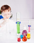 Set, Set, 9 3 3 3 3.3 QWORK Lab Glassware Beaker Flask Cylinder Pieces - Includes Erlenmeyer Flasks, Beakers, & Grade A