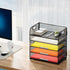 Mesh 5 Tray Desk File Organizer with Handle, Desktop Storage for Letter/A4 Office File Folder