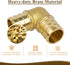 90 Degree 3/4" PEX Elbow, Durable Brass Crimp Fitting for Plumbing Repairs (5 Pack)