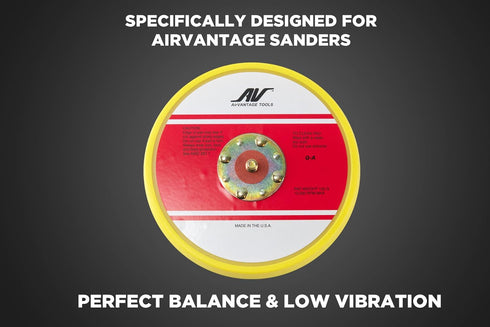 AirVANTAGE Random Orbit Sander Low-Profile Backing/Replacement Pad, 5" Hook and Loop