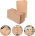 100pcs 18x9x5.5cm Packaging Mipcase Kraft Paper Bread Bags with Flat Bottom, Greaseproof Bakery Storage Bags