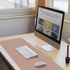 Leather Mouse Pad, M-Champagne - Extended Desk Pad for Keyboard and Mouse, Non-Slip Desktop Protector