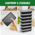 50 Pack (100-Piece) 32 oz Meal Prep Containers, Reusable with Lids, Sturdy Leakproof & Food Safe, Microwave &
