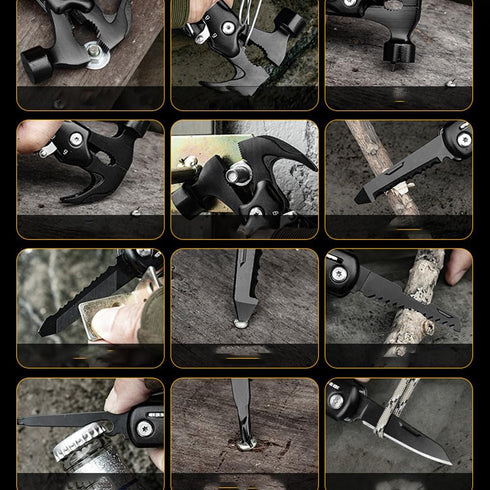 Gifts for Fathers Day Men from Daughter Son Kids, Unique Birthday Gift Ideas for Dad Grandpa Husband Him, Cool Gadgets Presents for Dad, All in One Multitool Hammer Survival Kit (Best Dad Ever) by Trealop