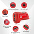 for Milwaukee 12V M12 Battery Power Source Adapter, Power Wheel Charger Adapter with 12V DC Port for Heated Jacket, USB Port/Type C Port for Charging