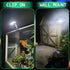 3 Settings, IP65 1 Pack Clip On Solar Light Outdoor, Motion Sensor Security Light, USB Charging and Solar Powered Fence