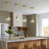 6 Inch Pendant Light Fixtures Kitchen: Brushed Gold Farmhouse Island Light with Clear Glass - Mid Century Globe Kitchen