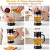 Generic 12oz (2 Honey Dispenser No Drip With Base, Pressure Design, Glass Honey Dispenser, with Handle and Stand