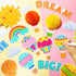 Funrous 82 Pcs Colorful 3D Hot Air Balloon Bulletin Board Set, Honeycomb Cloud Rainbow Cutouts for Preschool Classroom