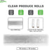 10x15 500 EcoQuality Plastic Produce Bags on Roll - Bags/Roll, Clear Plastic Bags for Vegetables, Fruits, Bread, Pet