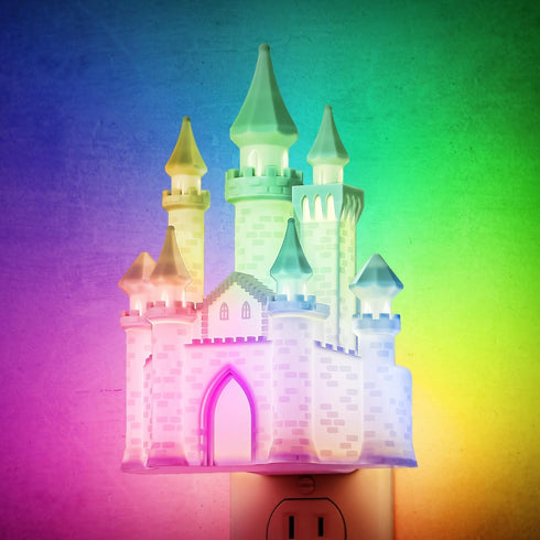 DORESshop 3-Pack 3D Castle Night Light, RGB Color Changing & Dimmable Nightlights