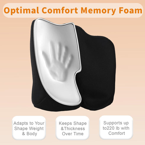 Lymocsu Tailbone Coccyx Cushion for Pain Relief - Ergonomic Seat Cushion for Office Chair, Car & Wheelchair Use