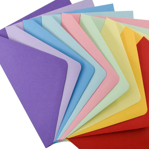 VANRA 170 Pack A7 Colorful Self Seal Envelopes for 5x7 Greeting Cards, Wedding Invitations, Photos, Graduation (17