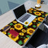 Large Gaming Mouse Pad with Stitched Edges, Non-Slip Desk Pad Protector, Cute Sunflower Yellow Decor for Home Office