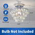 CM E26 Closet MZY Mini Crystal Chandelier Ceiling Light Small, Modern Chrome Crystal Flush Mount Ceiling Light, Base