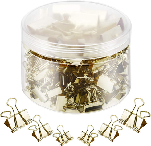 TecUnite 150 Pcs Binder Clips, Assorted Sizes Paper Clamps Clips for Office Supplies