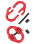 QWORK 10 Pcs Red Painted G80 Alloy Steel Connecting Link, 3/8", 7100 lbs Working Load Limit