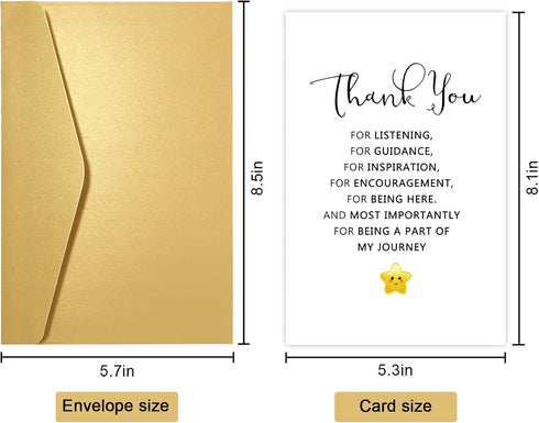 Obbyidk Thank You Card for Friend Family, Appreciation Card for Teacher Mentor Boss, Thank You for Being A Part of My