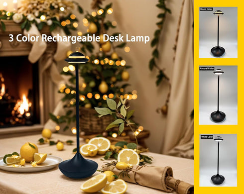 BWHSHK 3-Level TD011 USB Rechargeable Night Lamp,Portable Table Lamp for Bedroom/Living Room Brightness Desk Lamp
