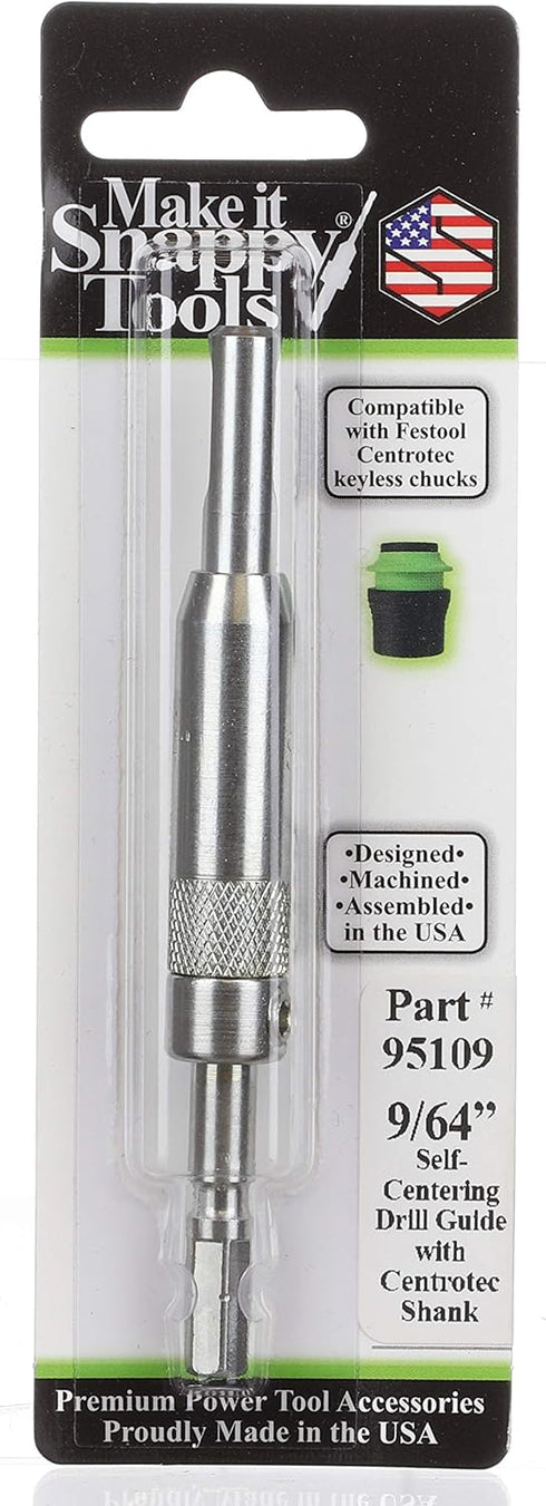 Make it Snappy Tools 9/64 Inch Self-Centering Hinge Bit, Compatible with Festool Centrotec Chucks #95109