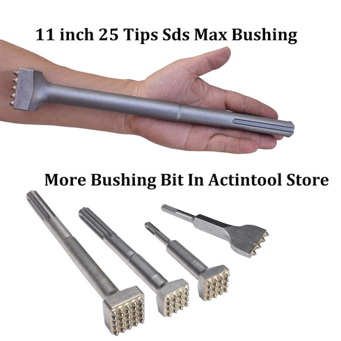 11 3/4 In. SDS Max Concrete Repair Patch Tool - 1 1/2 Inch Square Head Bushing Bit for Demolition