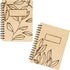 Juvale 4 Pack Wooden Cover Notebook, Spiral Bound Unruled Plain DIY Craft Journal, 20 Sheets Each (4.5 x 5.8 Inches)