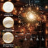 SeaShine 480LED 8 4 Pack Fireworks Lights Outdoor, Rechargeable Hanging Fairy Starburst Lights, Waterproof Smart