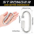 sprookber Stainless Steel Chain Quick Links, 304 Stainless Steel Chain Connector, Set of 6 Carabiner Hooks