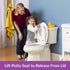 Round Toilet Seat with Built-In Potty Training Seat - Durable White Design