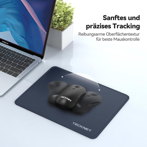 TECKNET Mouse Pad with Anti-fray Stitchin, Waterproof Surface & Non-Slip Rubber Base with Stitched Edges Gaming Mouse