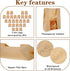 Ckhoid 100 14" 8.3" 3.5" 100Pcs PCS Bread Bags for Homemade Breads, x x Sourdough Bread Bag with Window for Bakery