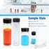 ALWSCI 0.54OZ Glass Vials, 16 ml Borosilicate Glass Empty Vials with 18-400 Black Screw Caps, Pack of 100