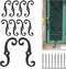 Rainmae 8 Pack S Style Shutter Dogs Hardware, 6.3 Inches Decorative Shutter
