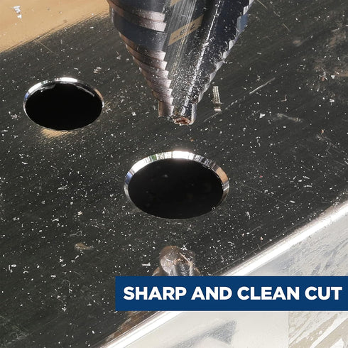 1/4 to 1-3/8 Inches HSS Step Drill Bit for Metal, Plastic, Wood, Aluminum, Heavy Duty Unibit